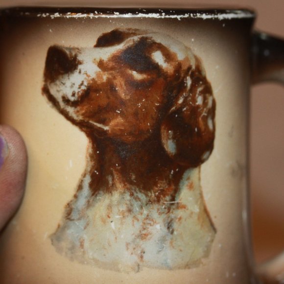 Vintage German Beer Stein Mug Dog Pointer Terrier - Picture 5 of 5